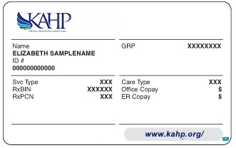 Download Kentucky health insurance card Photoshop template